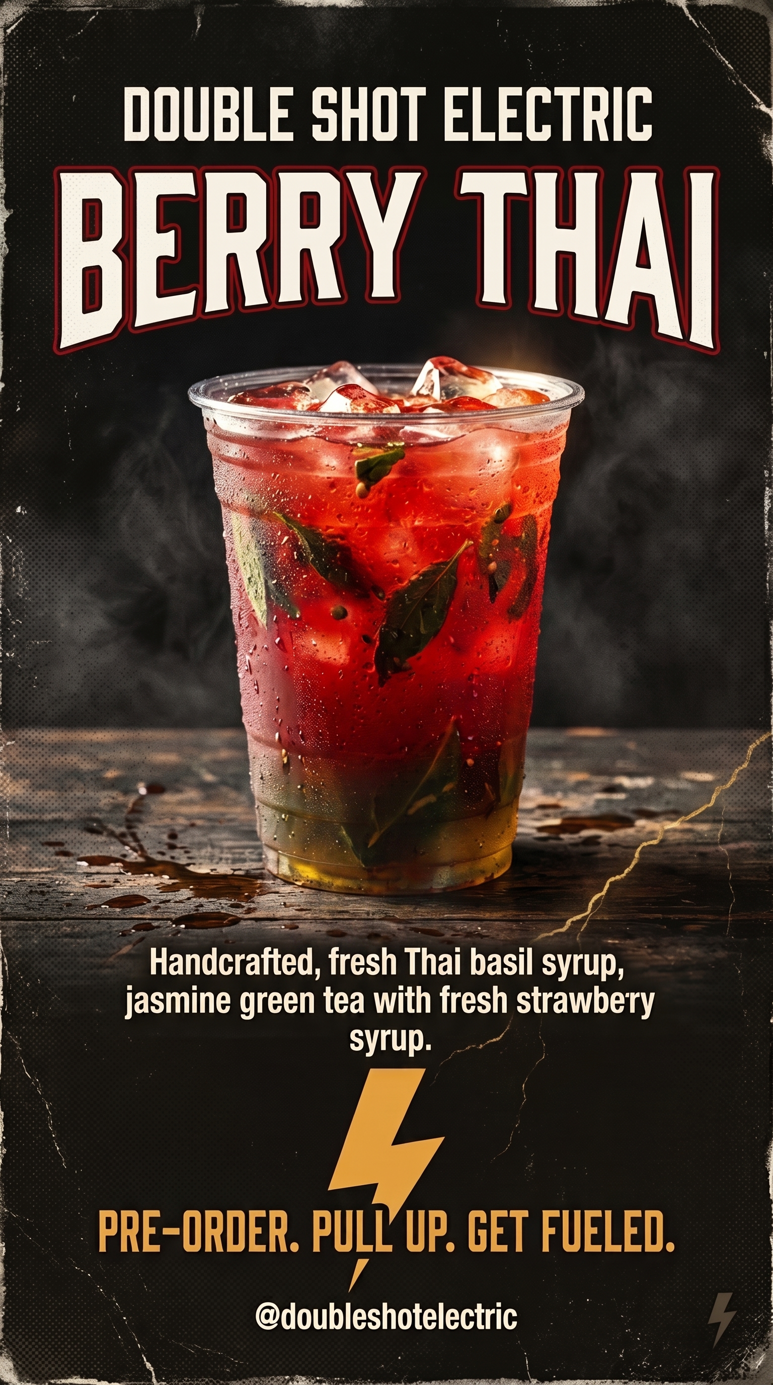 Berry Thai functional green tea drink